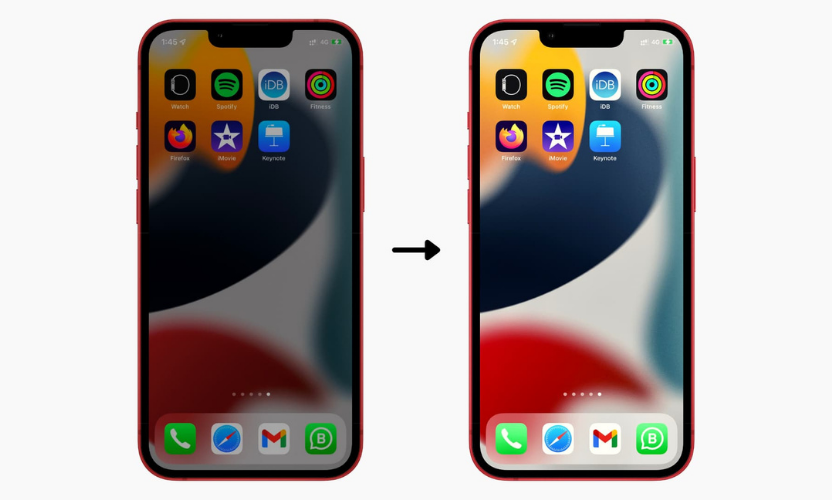 phone screen dark on full brightness issue