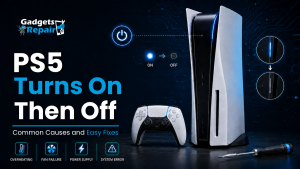PS5 turns on then off