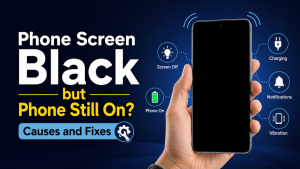phone screen black but phone still on