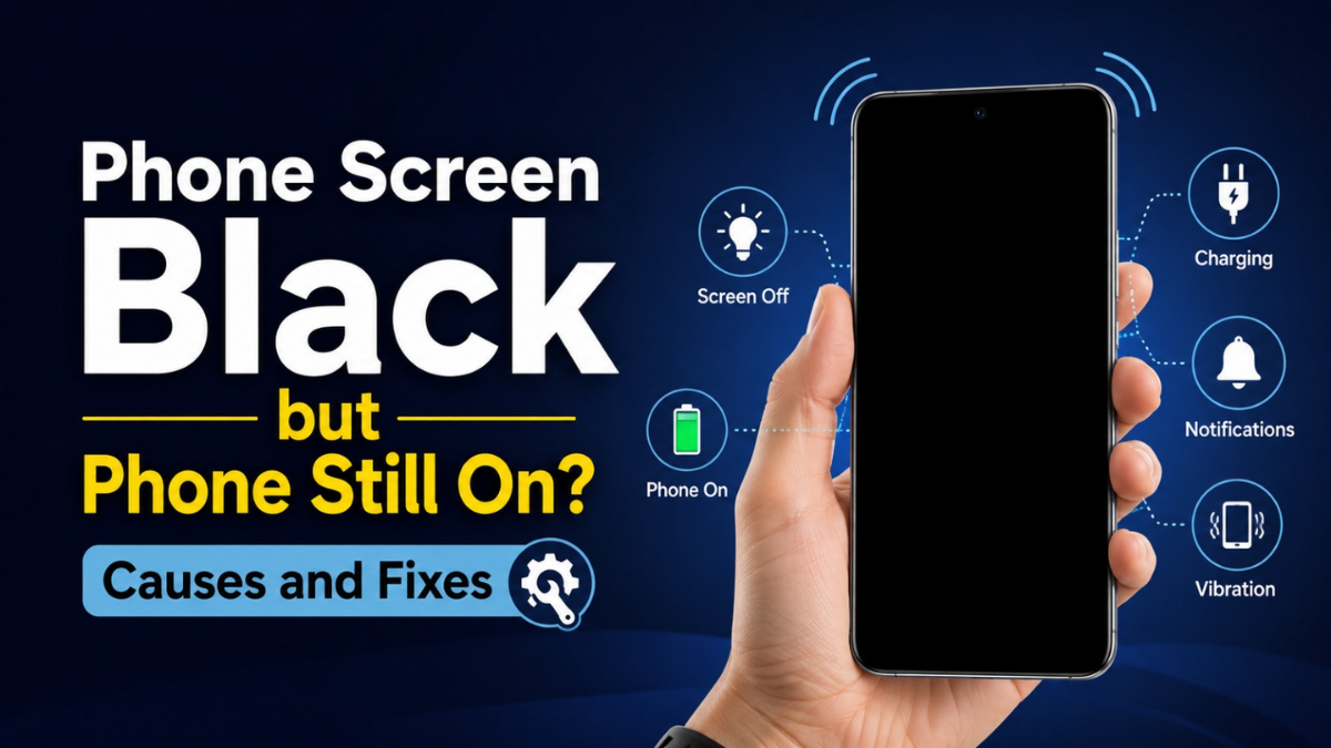 phone screen black but phone still on