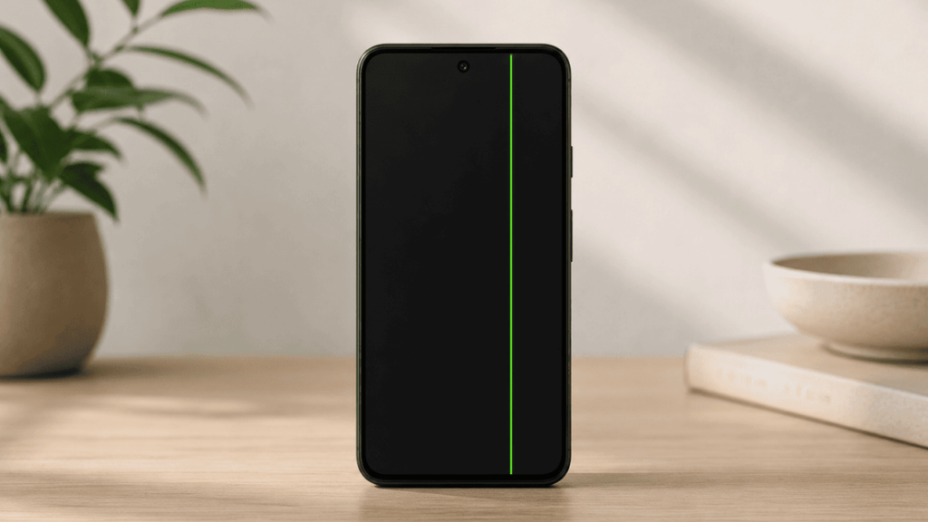 green line on phone screen
